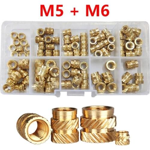 M5 m6 hot bronze melt inset nuts screw kit 90 pcs, threaded insert, filler, copper nut inserts heating application injection nut