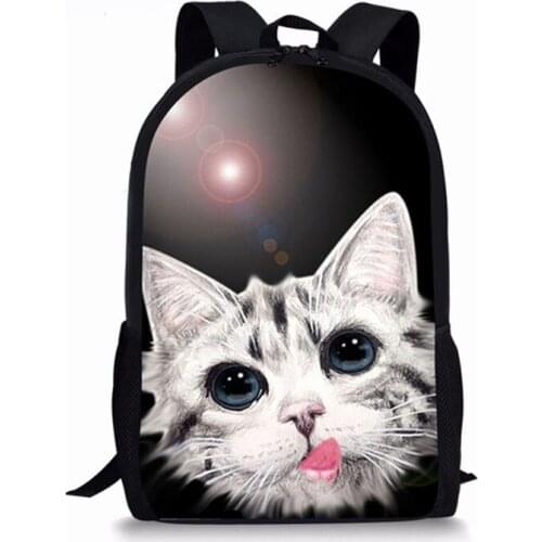 Cute Anime Cats Children School Bags for Kids Bagpack Teenager Girls Book Bags Kids Backpack Primary School Bag Set Custom