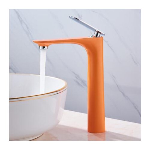 New Basin Faucet Water Tap Bathroom Faucet Solid White Brass Cold & Hot Water Single Handle Water Sink Tap Mixer High Basin