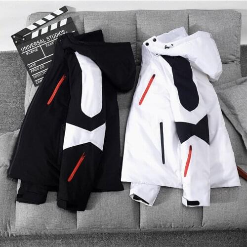 White Duck Down Parkas Jacket Men Winter Down Coat Mens Thick Warm Snow Parka Jacket Overcoat Windbreaker Hooded Warm Parkas