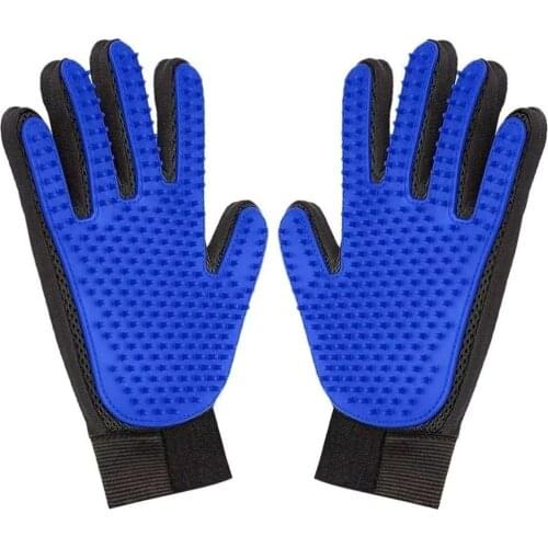 Pet Grooming Glove Soft Pet Hair Remover Gentle Deshedding Brush Glove Deshedding Tool for Cats Dogs Pet Hair Remover Mitt