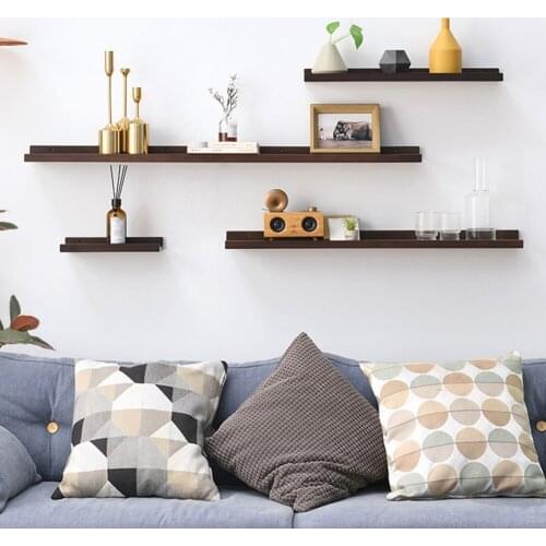 Floating Shelf Space Saving Office Home Decor Living Room Solid Wood Storage Kitchen Organizer Scaffold Board Wall Mounted