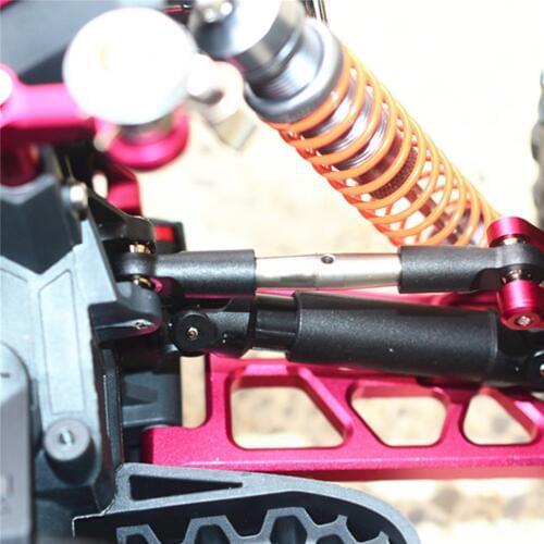 Adjustable Stainless Steel Tie Rods Positive Negative Teeth Thickened Pull Rods for 1/10 GRANITE/ BIG ROCK RC Car Modified Parts