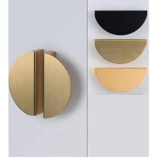 Aluminum Alloy Drawer Pulls Cabinet Cup Pulls Kitchen Hardware Cabinet Handles Drawer Handles Knobs Half Moon Pull