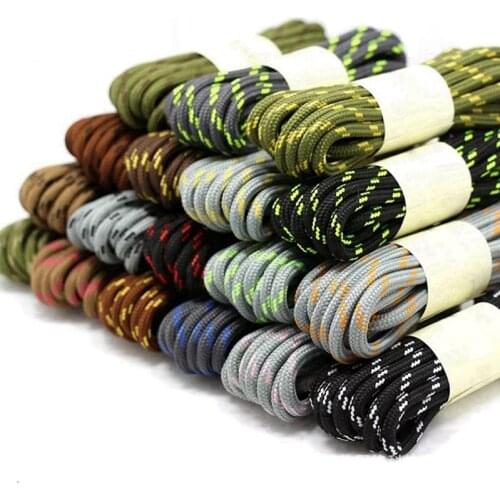 1 Pair Fine Round Shoelaces High density weaving Shoe laces Outdoor Hiking Slip Rope Sneakers Boot Shoelace100/120/140/160CM