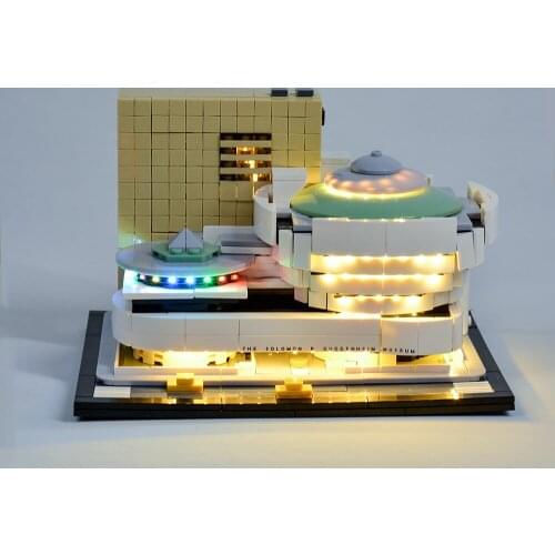 LED Light Set for 21035 Architecture Solomon R. Guggenheim Museum Building Blocks Only Lighting Kit Not Include Model