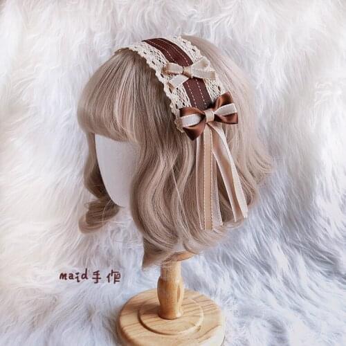 Tiramisu Sweet Handmade Headwear Hairband KC Headband Hair Ribbon Lolita Bows Elegant Daily Original Design