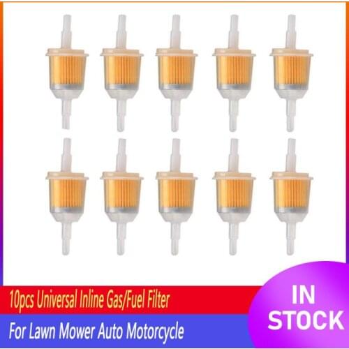 Universal 10pcs Inline Gas/Fuel Filter 6MM-8MM 1/4" For Lawn Mower Small Engine Auto Accessories Motorcycle Accessories Oil Filt