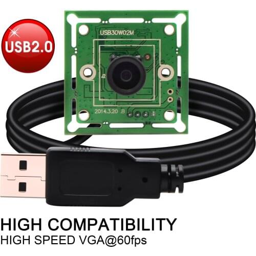 VGA 640x480 mini usb board M7 100 degree lens CMOS OV7725 Micro VGA security Surveillance camera module