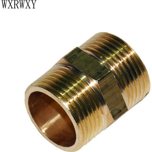 Wxrwxy brass double thread connector 3/4 Repair joints Extended repair joints copper metal threaded male connectors 3/4 1pcs
