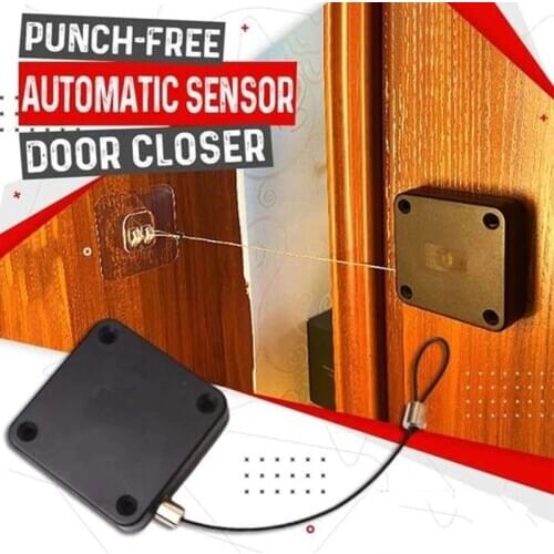 Punch-free Automatic Sensor Door Closer Automatically Close for All Doors Home Outdoor Door Key Door Opener Stopper Proctector