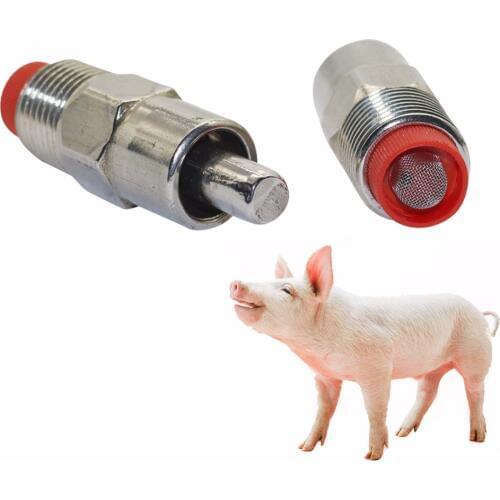 1Pcs Livestock Supplies Thread 20mm(1/2") Pig Hog Steel Automatic Waterer Drinking Fountains Nipple Drinker