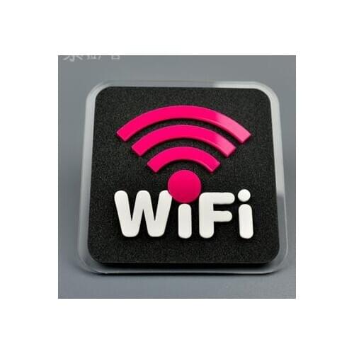 10x10cm WIFI account password prompt acrylic sign Wireless network sign -10pcs