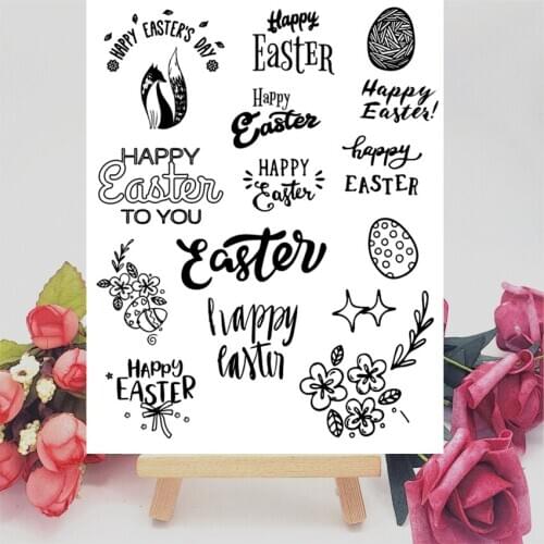 14*18CM Easter Transparent Clear Stamps / Silicone Seals Roller Stamp For DIY Scrapbooking Photo Album/Card Making