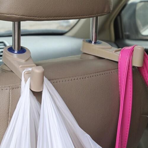 2PCS Auto Interior Accessories Car Back Seat Headrest Hanger Holder Hooks Clip For Bag Purse Cloth Daily Grocery Top Quality