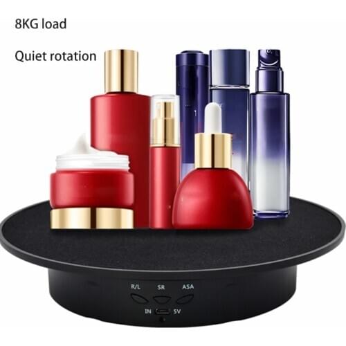 3 Speeds Electric Rotating Display Stand Mirror Turntable Jewelry Holder Battery B0KB
