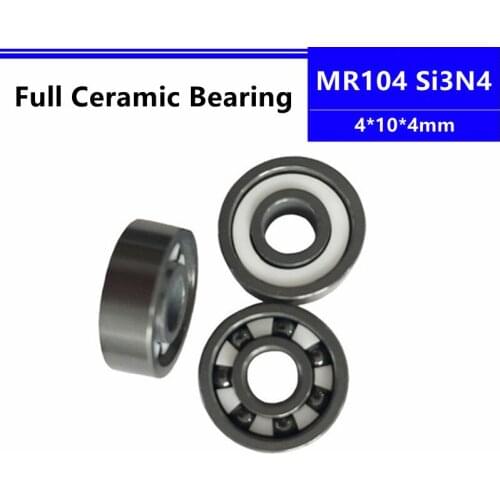 4pcs/10pcs Si3N4 MR104 4*10*4mm silicon nitride full Ceramic deep groove ball bearing 4x10x4mm high speed abrasion resistant