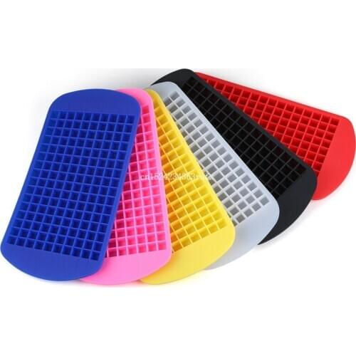 50pcs Ice Cube Mold Ice Cube Maker Square Shape Silicone 160 Grids Ice Tray Fruit Bar Kitchen Accessories