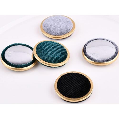 New style 50pcs/lot color velvet decoration geometry rounds shape flatback Cloth buckle beads pendant charms diy jewelry making