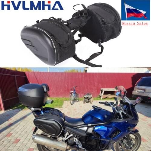 Free Shipping PU saddle bag motorcycle side bag helmet bag Off-road vehicle heavy motorbike moto rear seat bag With rain cover
