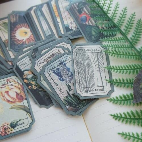 98 Pcs DIY Hand Painted Plants Design Paper As Creative Craft Paper Background Scrapbooking Gift Tag DIY Use