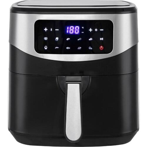 1600W Household Air Fryer 8Lled Touch Screen Panel Air Fryer Capacity Pizza Oil-Free Salt-Free Cookware Touch Screen Electric Fr