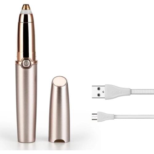 USB Rechargeable Mini Electric Epilator Women Hair Removal Female Lipstick Eyebrow Trimmer Face Brows Hair Remover Epilator Pen