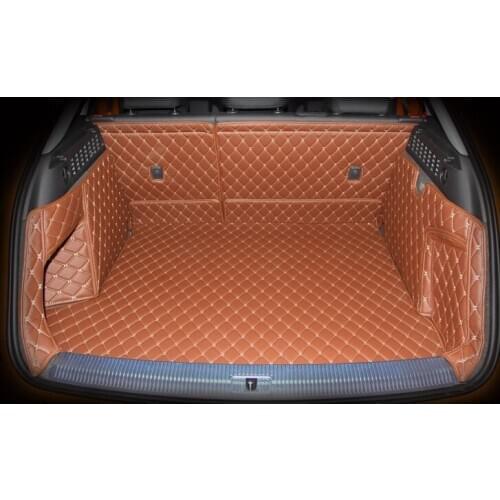 Good quality! Full set car trunk mats for Audi Q3 2018-2011 waterproof cargo liner mats boot carpets for Q3 2016,Free shipping