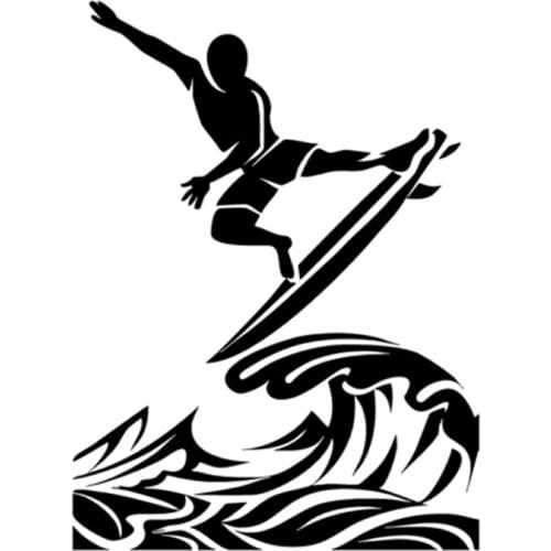 Interesting Sea Surfing Fun Car Stickers PVC Personality Fashion Auto Body Windows Exquisite Decals Waterproof Decoration