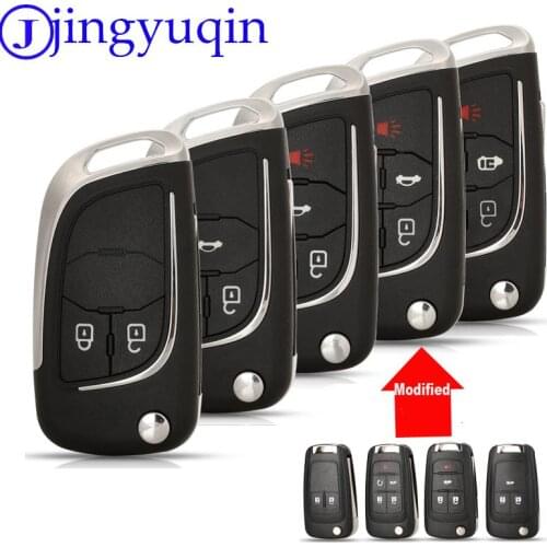 Jingyuqin Modified Remote Car Key Shell Case For Chevrolet Lova/Aveo/Cruze For Opel Vauxhall Insignia Astra Mokka For Buick