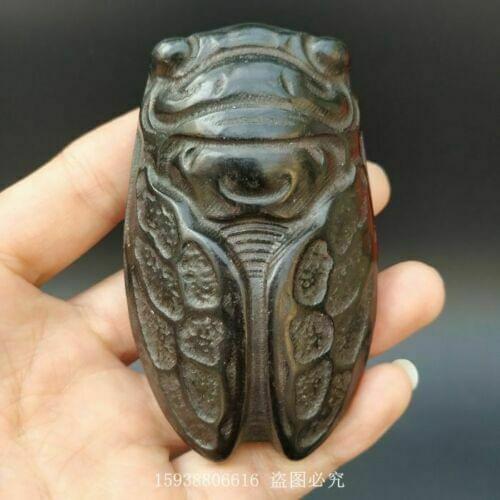 China Red mountain culture collection meteorite carving Primitive Cicada