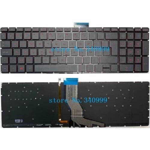 France For HP Pavilion 15-Ab 15-ak 15-bc 15-ab000 15-ab100 15-ab200 15z-ab000 15z-ab 15AK 15bc 15AB Laptop red Backlit Keyboard