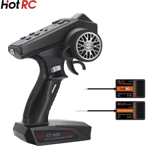 Hotrc CT-600 2.4GHz 6CH FHSS Controller Radio Transmitter With 6CH Or 4+2CH Receiver For RC Car Boat Tank Racer Drone Quadcopter