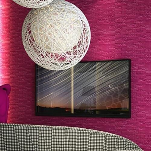 Creative Living Room Decor DIY Self Adhensive 3D Brick Wall Stickers Living Room Decor Foam Waterproof Wall Covering Wallpaper