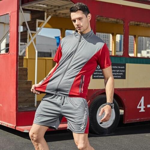 Hot-Selling Summer T-Shirt Shorts Men Set Casual Brand Fitness Jogger Mens Sets T Shirt Sport 2021 New Fashion Mens Tracksuits