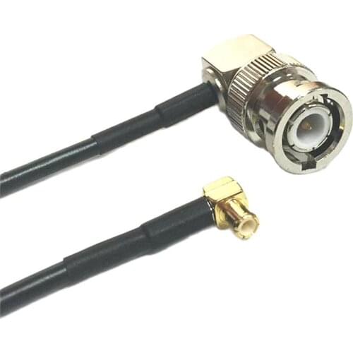 New BNC Male Right Angle Switch MCX Male 90-degree Pigtail Cable RG174 Wholesale 20CM 8" Adapter
