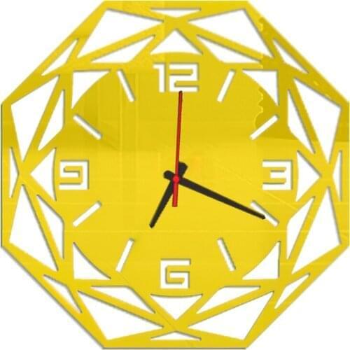 New 3D Wall Clock Design Large Acrylic Mirror Clocks Stickers Living Room Accessories Decorative House Clock On The Wall Decor