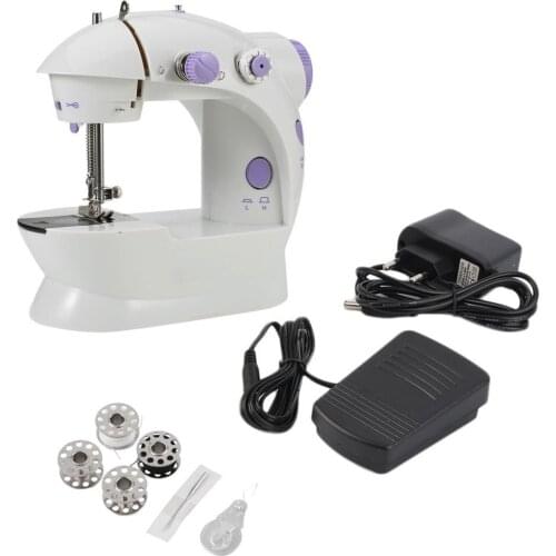 Portable Mini Hand Sewing Machine With LED Light Household Cordless Electric Stitch Needlework Set For Repair DIY Clouth Stitchi