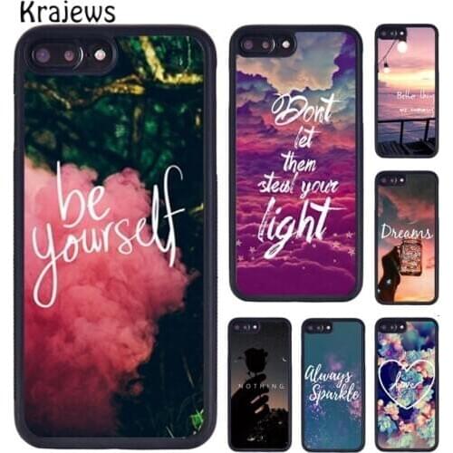 Krajews Positivity Boost Dreams Quotes Rubber Phone Case For iPhone X XR XS 11 12 Pro MAX 5 6 7 8 Plus Samsung S7 S8 S9 S10