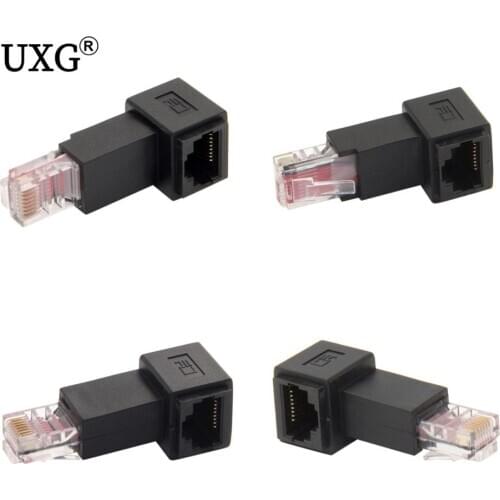 Up Down Left Right Angled 90 Degree 8P8C FTP STP UTP Cat 5e RJ45 Lan Ethernet Network extension Male to Female hot sale