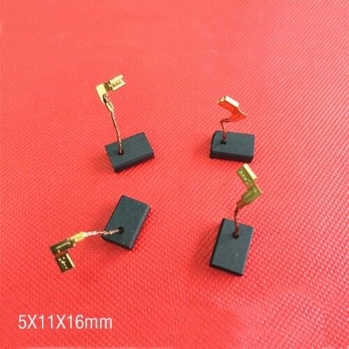 10PCS/LOT, 5X11X16mm Carbon Brushes For Makita CB-325/329 9553HN 9555NB 9556NB 9558 HR2470 HR2230 etc Polishing machine brush