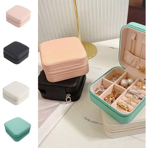 Simple And Convenient Jewelry Storage Box Home Travel Earrings Necklace Rings Jewelry Princess Storage Jewelry Box