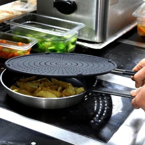 Silicone Splatter Screen Guard Nonstick Oil Grease Pan Lid Oil-Proof Splash Cover Frying Protection Mat