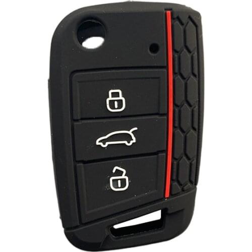 Silicone rubber key cover case shell protector for VW Golf 7 mk7 for Skoda Octavia A7 key with dont touch my key