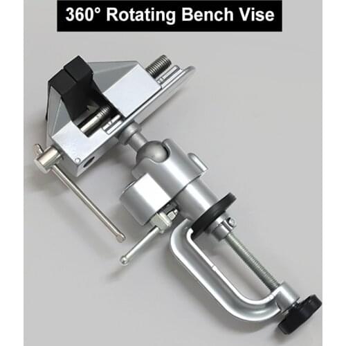 360 Degree Bench Clamp Aluminum Alloy Swivel Vises Grinder Holder For Electric Drill Stent Grinder ​Metal Working tools Vise