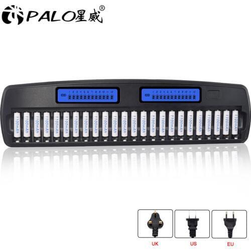 24 solts AA AAA battery charger slots fast charging smart charger for Ni-MH nimh 2A 3A rechargeable battery