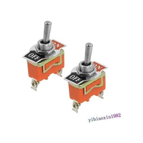 10pcs AC 250V 15A SPST 2 Position On/OFF Toggle Switch