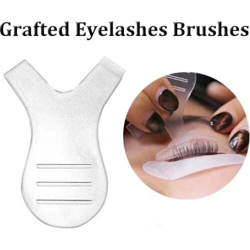 10pcs High Quality Plastic Eyelash Brush Clean Y Shape Grafted Eyelashes Brushes for Women Makeup Brush Mascara Tools Wholesale