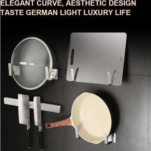 2Pcs Strong Storage Rack Self-Adhesive Stainless Steel Racks Basin Towel Chopping board Hangers Bathroom Kitchen Organizers