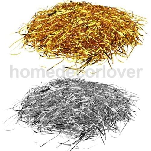 2 Packs Metallic Shred Luxury Gift Box Stuffing Gift Packing Filler Wrapping
